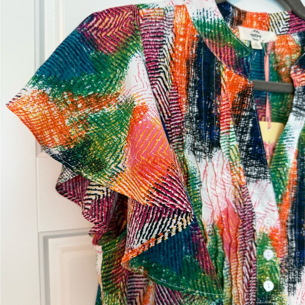 Entro// Multicolor Abstract Top - Picture 3 of 3